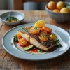 Barramundi with Garlic and Lemon Sauce